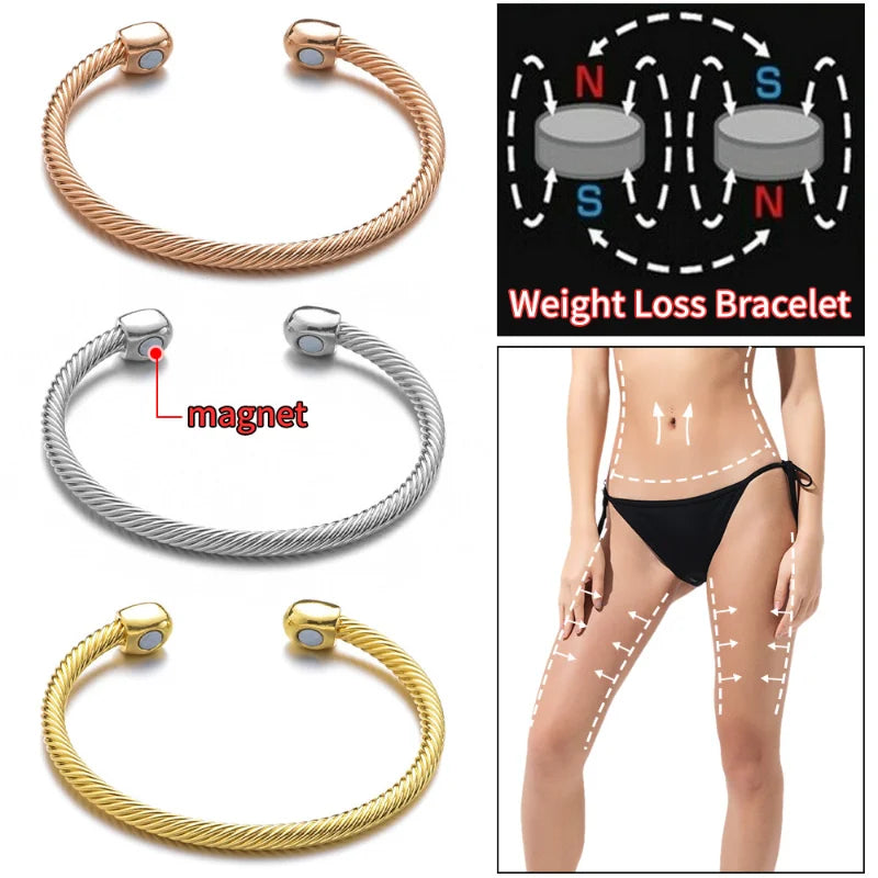 Magnetic Adjustable Cuff Bracelet Healing Bio Therapy Arthritis Pain Relief Bangle Unisex Fashion Accessories Bracelets Jewelry