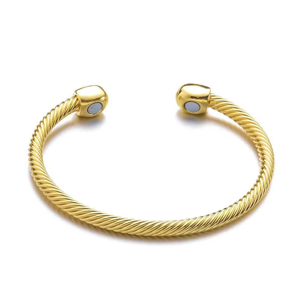 Magnetic Adjustable Cuff Bracelet Healing Bio Therapy Arthritis Pain Relief Bangle Unisex Fashion Accessories Bracelets Jewelry